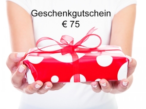 Geschenkgutschein online kaufen Euro 75